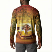 African Flags Map Christmas Button Sweatshirt Afro Heritage