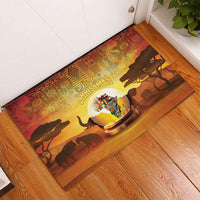 African Flags Map Christmas Rubber Doormat Afro Heritage