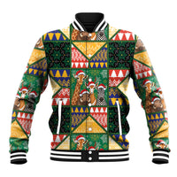 South Africa Christmas Baseball Jacket Patchwork Style