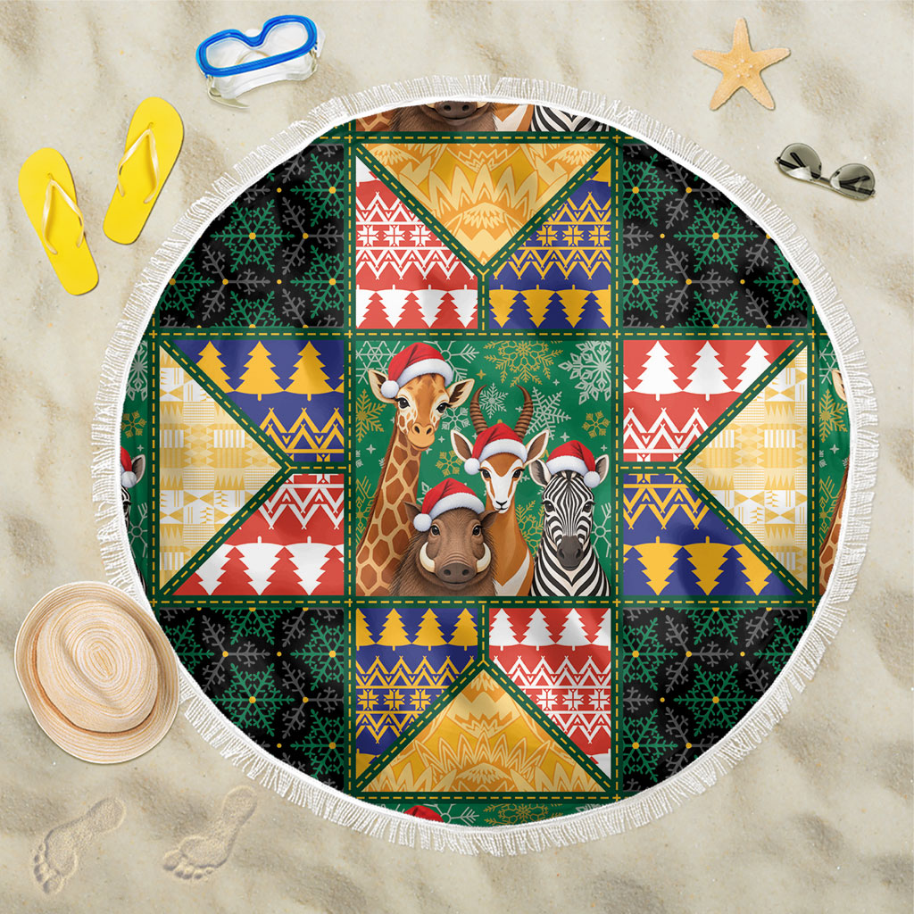 South Africa Christmas Beach Blanket Patchwork Style