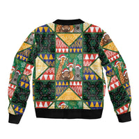 South Africa Christmas Bomber Jacket Patchwork Style