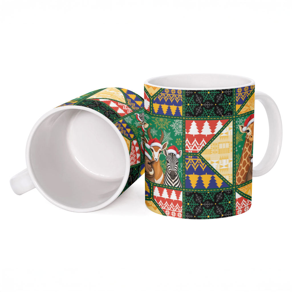 South Africa Christmas Ceramic Mug Patchwork Style