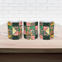 South Africa Christmas Ceramic Mug Patchwork Style