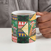 South Africa Christmas Ceramic Mug Patchwork Style