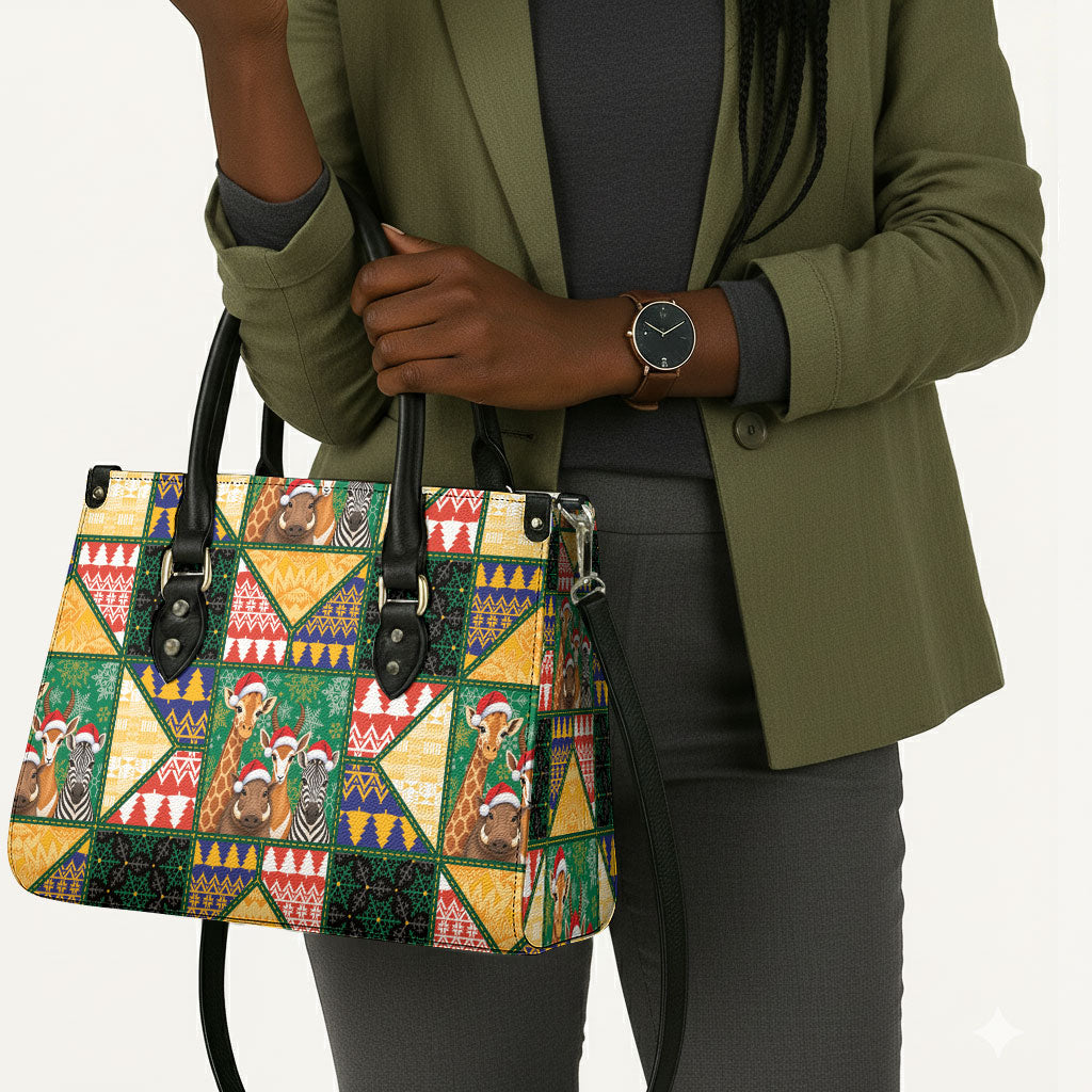 South Africa Christmas Leather Bag Patchwork Style