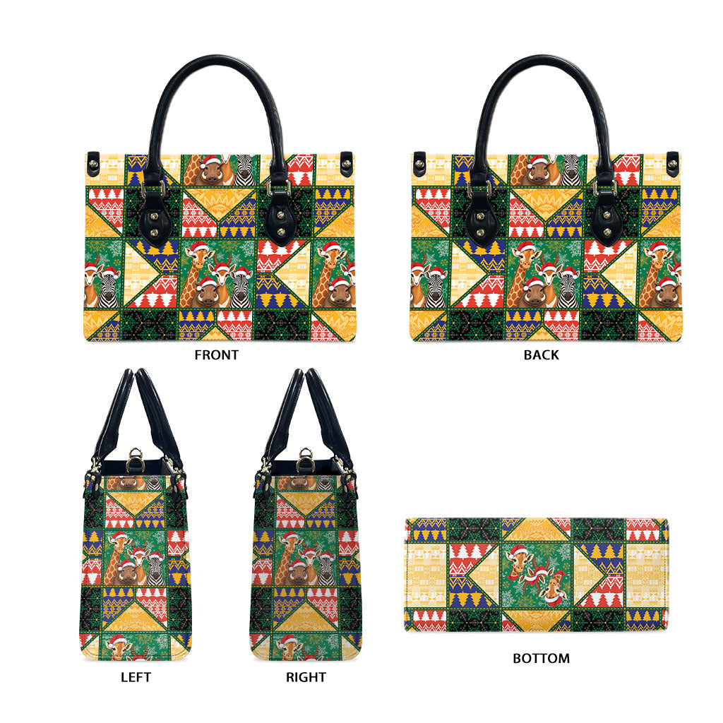 South Africa Christmas Leather Bag Patchwork Style