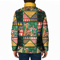 South Africa Christmas Padded Jacket Patchwork Style