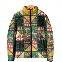 South Africa Christmas Padded Jacket Patchwork Style