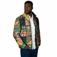 South Africa Christmas Padded Jacket Patchwork Style