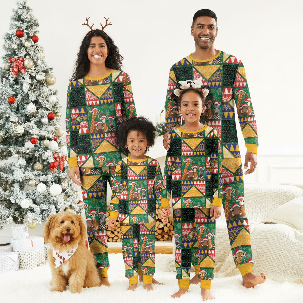 South Africa Christmas Pajama Set Patchwork Style