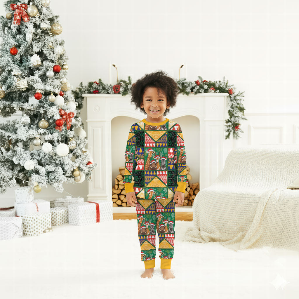South Africa Christmas Pajama Set Patchwork Style