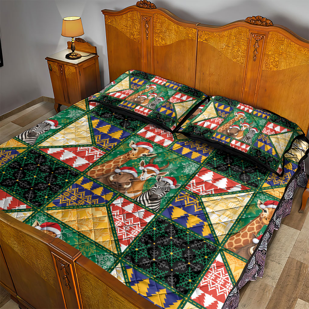 South Africa Christmas Quilt Bed Set Patchwork Style