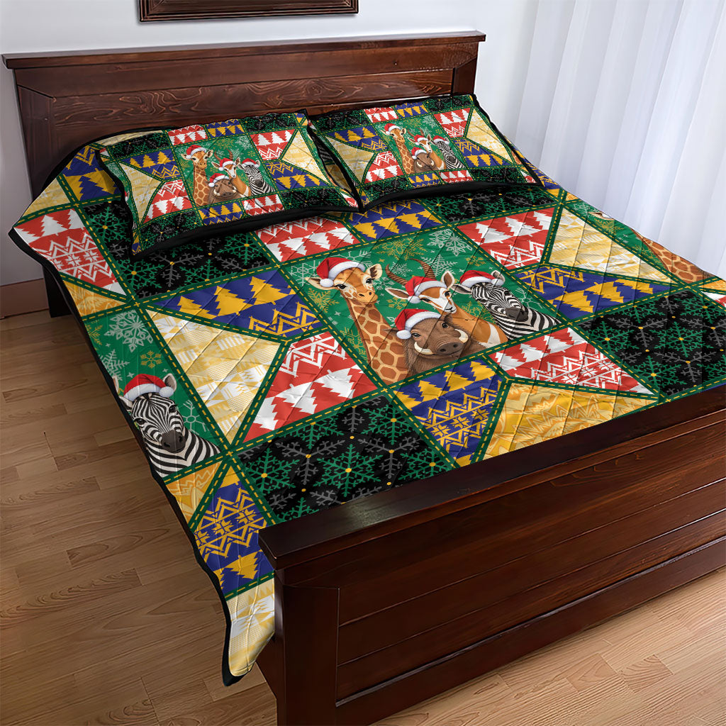 South Africa Christmas Quilt Bed Set Patchwork Style