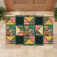 South Africa Christmas Rubber Doormat Patchwork Style