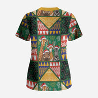 South Africa Christmas Scrub Top Patchwork Style