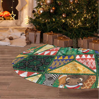 South Africa Christmas Tree Skirt Patchwork Style