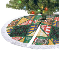 South Africa Christmas Tree Skirt Patchwork Style