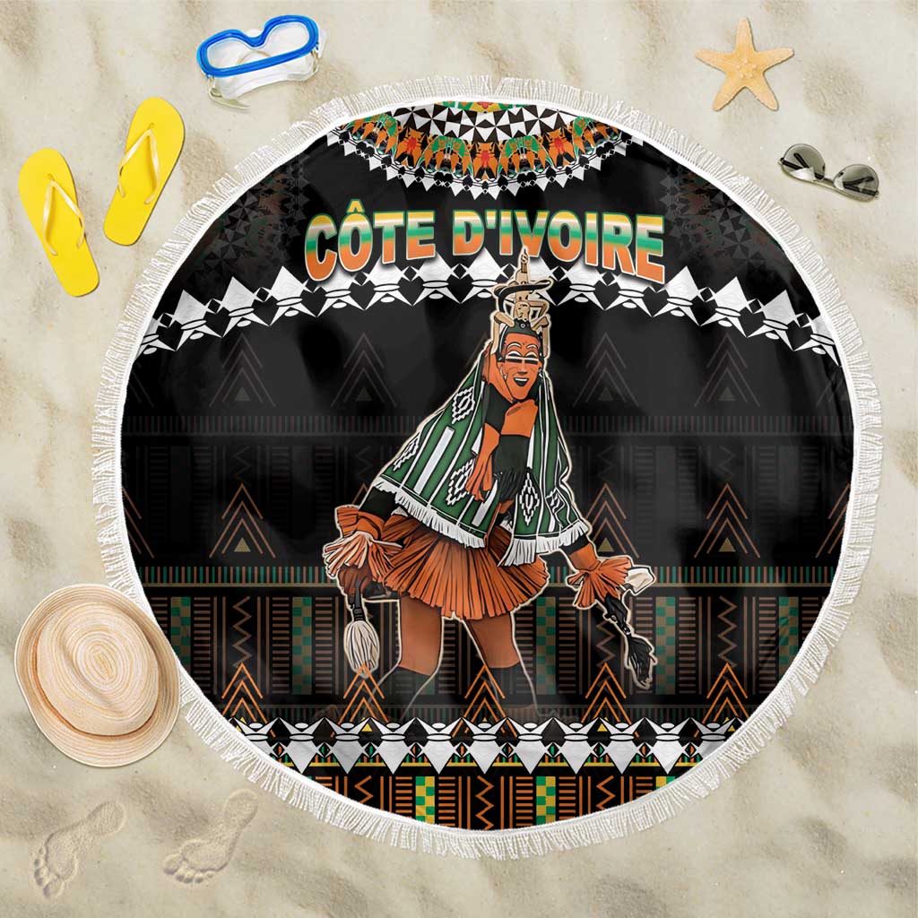 Ivory Coast Festival Of Masks Beach Blanket Traditional Zaouli Dance LT05 - Wonder Print Shop