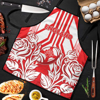 England Red Rose Rugby Apron Sporty Style - Wonder Print Shop