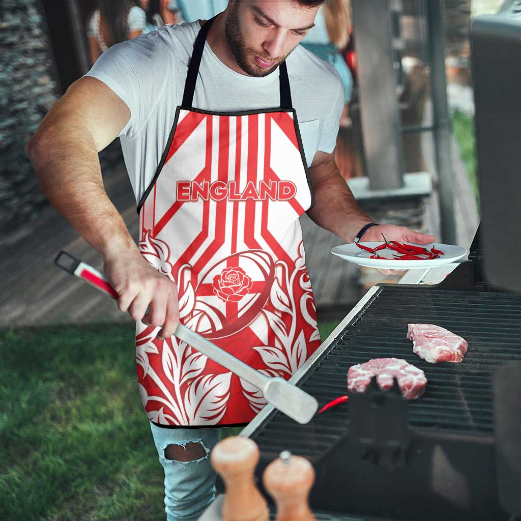England Red Rose Rugby Apron Sporty Style - Wonder Print Shop