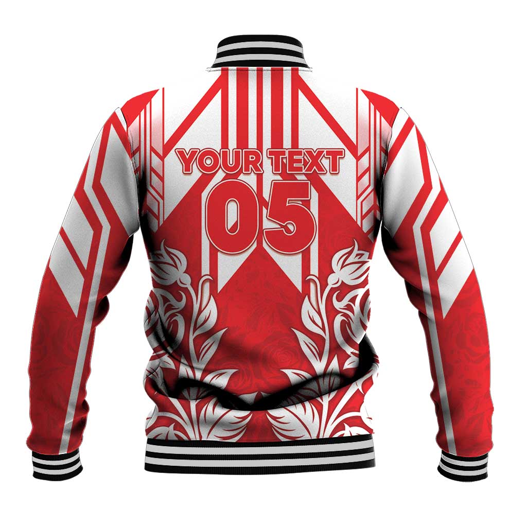 England Red Rose Rugby Custom Baseball Jacket Sporty Style - Wonder Print Shop