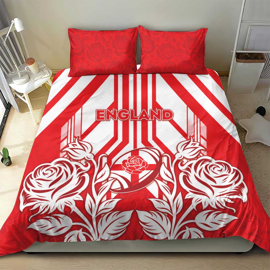 England Red Rose Rugby Bedding Set Sporty Style - Wonder Print Shop