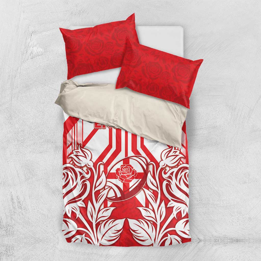 England Red Rose Rugby Bedding Set Sporty Style - Wonder Print Shop