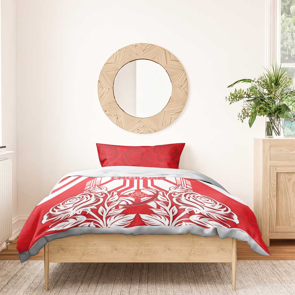 England Red Rose Rugby Bedding Set Sporty Style - Wonder Print Shop