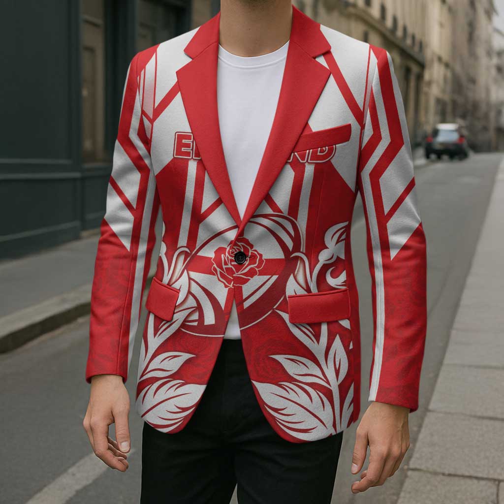 England Red Rose Rugby Custom Blazer Sporty Style - Wonder Print Shop