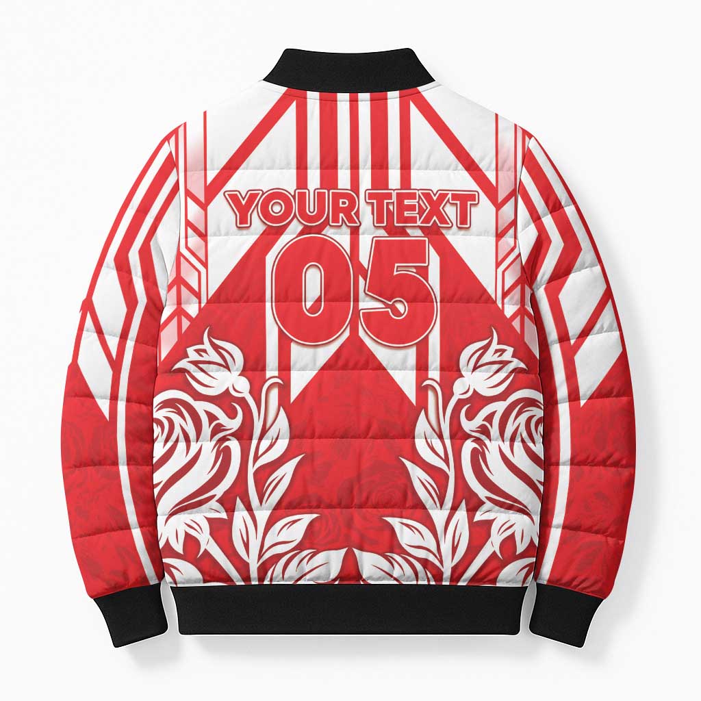 England Red Rose Rugby Custom Bomber Puffer Jacket Sporty Style - Wonder Print Shop