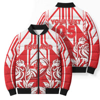 England Red Rose Rugby Custom Bomber Puffer Jacket Sporty Style - Wonder Print Shop