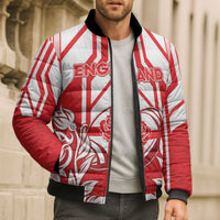 England Red Rose Rugby Custom Bomber Puffer Jacket Sporty Style - Wonder Print Shop