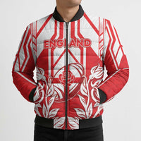 England Red Rose Rugby Custom Bomber Puffer Jacket Sporty Style - Wonder Print Shop