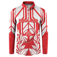 England Red Rose Rugby Custom Button Sweatshirt Sporty Style - Wonder Print Shop