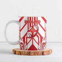 England Red Rose Rugby Custom Ceramic Mug Sporty Style - Wonder Print Shop