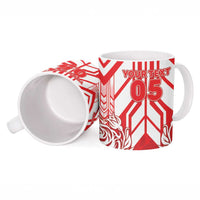 England Red Rose Rugby Custom Ceramic Mug Sporty Style - Wonder Print Shop