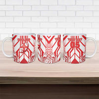 England Red Rose Rugby Custom Ceramic Mug Sporty Style - Wonder Print Shop