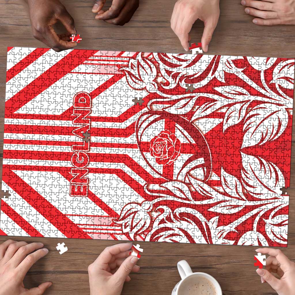 England Red Rose Rugby Puzzle Sporty Style - Wonder Print Shop