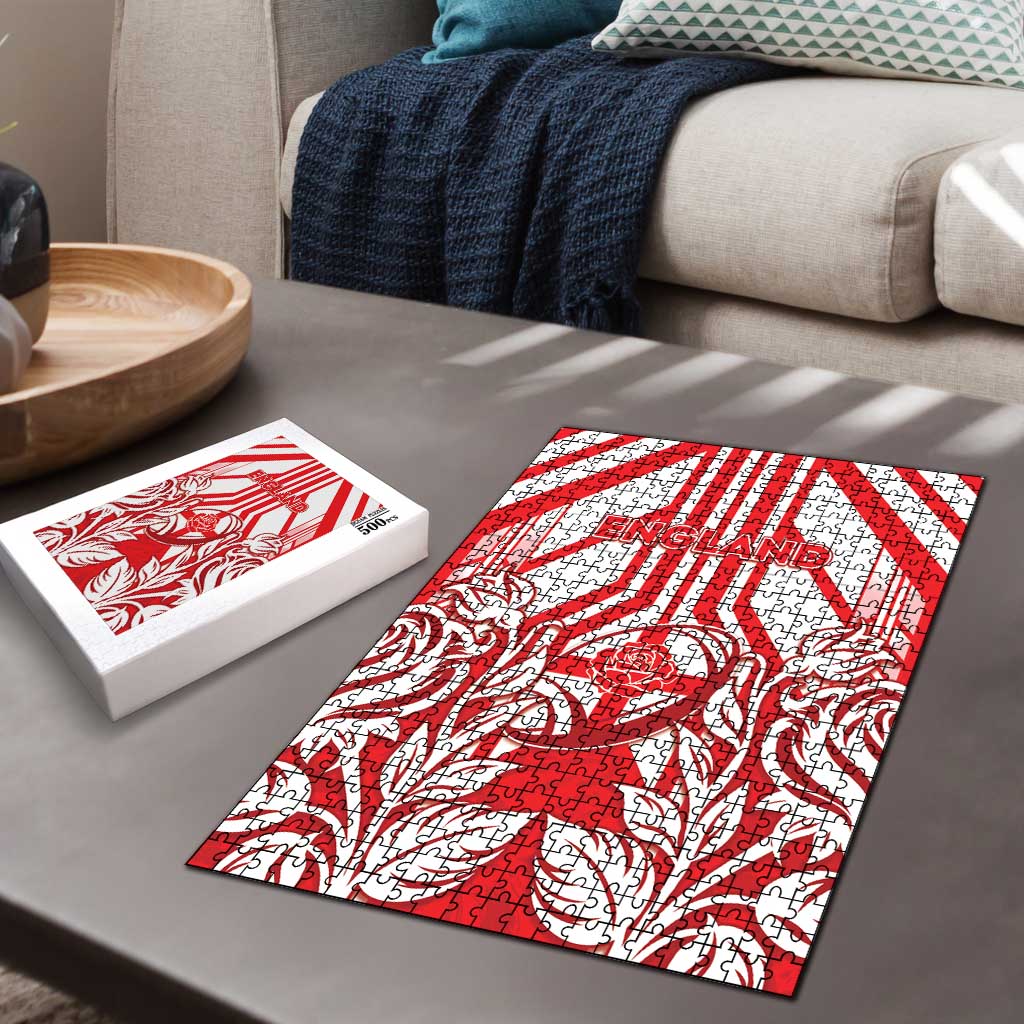 England Red Rose Rugby Puzzle Sporty Style - Wonder Print Shop
