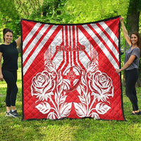 England Red Rose Rugby Quilt Sporty Style - Wonder Print Shop