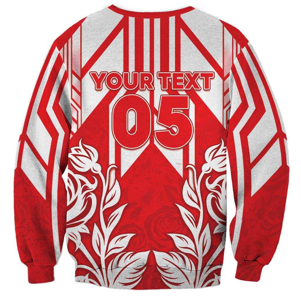 England Red Rose Rugby Custom Sweatshirt Sporty Style - Wonder Print Shop