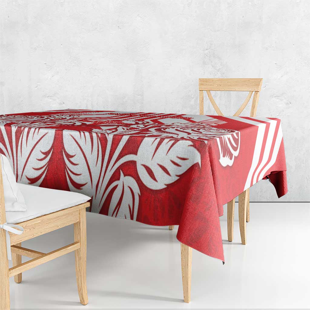 England Red Rose Rugby Tablecloth Sporty Style - Wonder Print Shop