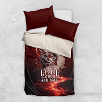 Skull Valentines Day Bedding Set I Love You To The Upside Down And Back