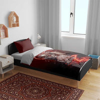Skull Valentines Day Bedding Set I Love You To The Upside Down And Back