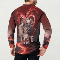 Skull Valentines Day Button Sweatshirt I Love You To The Upside Down And Back