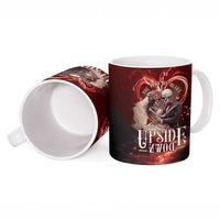 Skull Valentines Day Ceramic Mug I Love You To The Upside Down And Back