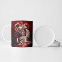 Skull Valentines Day Ceramic Mug I Love You To The Upside Down And Back