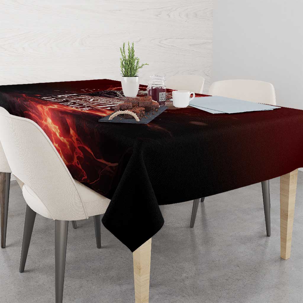 Skull Valentines Day Tablecloth I Love You To The Upside Down And Back