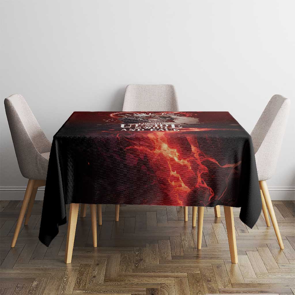 Skull Valentines Day Tablecloth I Love You To The Upside Down And Back