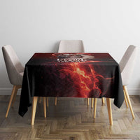 Skull Valentines Day Tablecloth I Love You To The Upside Down And Back